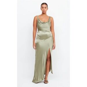 BEC+BRIDGE Moon Dance Cowl Dress, Sage, US 4/AUS 8